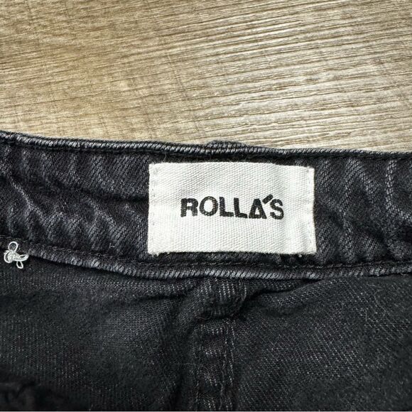 Rolla’s Black High-Rise Cut-Off Jean Shorts Size 25 - Picture 7 of 10